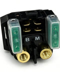 Rock Solid And Built Tough Heavy Duty 30A Starter Solenoid Relay with gold contacts and attachments for Yamaha ATV.