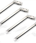 Automatic Door Closer Set With Soft Springs For Fire Rated Doors, Smooth Sequential Closing, 4-pack, stainless steel arms