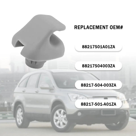 Two Pack Durable Sun Visor Clip Replacement For Cars Heavy Duty Visor Clip Hooks OEM 88217S01A01ZA 88217S04003ZA gray