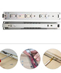 Drawer Slides 10 Inch Three Section Track Rails Side Mount Silver Set Of 2 For Cabinets Dressers And Closets Smooth Glide