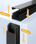Cable Hider Kit For Wall Mounted TVs And Home Office 157 Inch Paintable Black Wire Concealer Raceway Easy Install