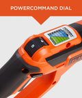 Close-up of power command dial on 40V Max String Trimmer And Lawn Edger With 13 Inch Cutting Swath And Far Reach For Easy Edging And Weed Removal Battery And Charger Not Included Lightweight Power Tool For Quick Yard Cleanup.