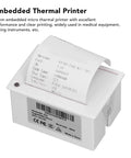 Rock Solid 58mm Thermal Receipt Printer Featuring Embedded Micro Usb And Ttl Serial Port showcasing clear paper output for lab testing.