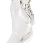 Twist Woman Wall Sculpture In Cast Stone Resin With Antique Stone Finish, 25 Inch Tall Nude Figure For A Romantic Bedroom Or Bath Vibe