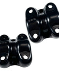 Close-up of Direct OEM Replacement Rear Axle U Bolt Plate Spacer Kit For 1988 2000 Chevy GMC C1500 K1500 Tahoe, black lower plates