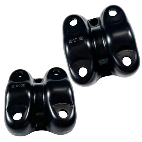 Close-up of Direct OEM Replacement Rear Axle U Bolt Plate Spacer Kit For 1988 2000 Chevy GMC C1500 K1500 Tahoe, black lower plates