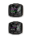 Quad Ci Wrist Dive Computer With Customizable ZH-L16C Algorithm screen showing dive data with rugged black silver build.