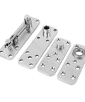 Hidden Stainless Steel Door Hinges For Wood Doors And Bookcases, Heavy Duty 360 Degree Pivot With Adjustable Extension shown