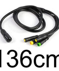 Mid Drive EB-Bus Cable 1T4 Accessory For Your E-Bike Rig With Waterproof 3-Pin Connector, 136cm length
