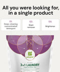 Sixty Three In One Laundry Detergent Pods Built To Crush Stains And Boost Fabric Brightness In Ready Snap Packs, 60 loads.