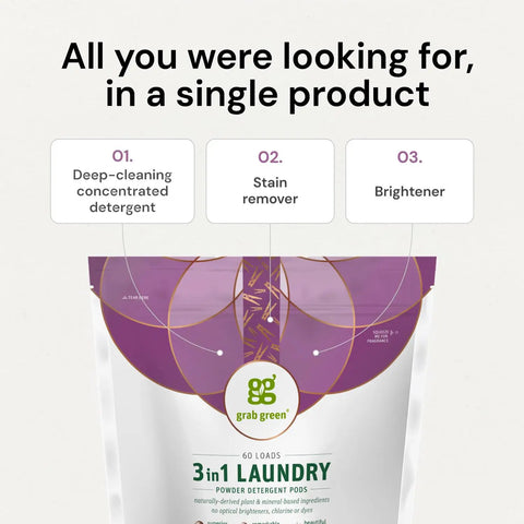 Sixty Three In One Laundry Detergent Pods Built To Crush Stains And Boost Fabric Brightness In Ready Snap Packs, 60 loads.
