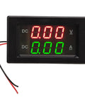 Killer Heavy Duty Dual Digital Display DC Voltmeter And Ammeter Combo Reading 0 To 300V Up To 50A IP67 Weatherproof with dual screens.