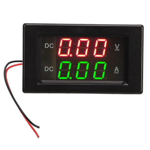 Killer Heavy Duty Dual Digital Display DC Voltmeter And Ammeter Combo Reading 0 To 300V Up To 50A IP67 Weatherproof with dual screens.
