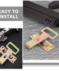 Heavy Duty Iron Sofa Connectors for couch and furniture with high strength position buckles, shown in golden finish