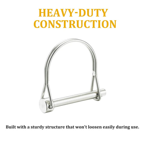 Heavy Duty Trailer Coupler Pin Kit No Tool Needed, 4 Pack 316 Stainless Steel Wire Lock Pins, 3/16 Inch Diameter By 1.97 Inch Length, Rustproof Quick Install Hitch Pin For Trailers, heavy-duty construction