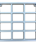 Front view of Aftermarket Front Grille Replacement for Case IH and International Harvester tractors, grid pattern, white frame.