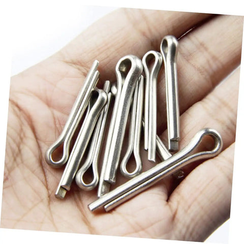 Assorted Stainless Steel Cotter Pin Kit With Hairpin Pins And Springs For Auto Hardware And Truck Repair Gear in hand