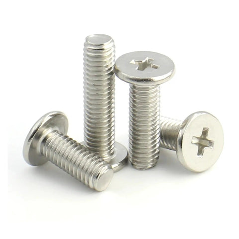Pro Grade Ultra Thin 304 Stainless Steel Cross Head Bolts Set With M1.4 M1.6 M2 M2.5 M3 M4 M5 M6 M8 Sizes Low Profile Flat Head Wood Screws