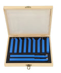 Rock Solid 11 Piece Lathe Tool Set With Carbide Tips For High Performance Machining and Precision Cuts Made From Tough Carbon Steel.
