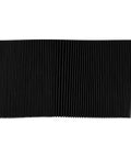 Flexible Accordion Bellows Cover For CNC Milling Machines, 1.5m Extendable Rail Dust Guard, black pleated design, front view