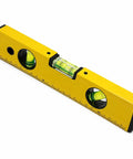 Spirit Level, Aluminum Alloy, 250mm with clear bubble vials and measuring scale for precise leveling tasks.
