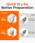 Comparison of drying times for Gel Polish Liquid Latex Nail Barrier With Peel Off Barrier Stick For Mess Free Manicures.