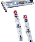 Complete Ladder Leveler Stabilizer Kit With Quick Connect Extends 10 Inches Easy Install Fits Aluminum Fiberglass And Wood Ladders Base Units Mount To Rails Keeps You Safe On Uneven Ground Heavy Duty