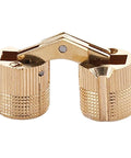 Two Pack Brass Cylindrical Concealed Cabinet Hinges For Doors No Fuss Install Hardware With Quiet Smooth Operation 180 Degree Adjustable Durable