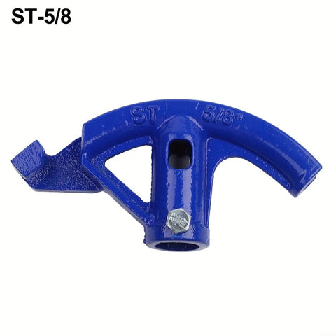 Manually Operated Steel Pipe Bender For Copper Aluminum Conduit Tube Bending Tool With Ergonomic Grip visible from top angle in blue.