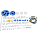 64 Kinds Plastic Gears, Pulleys, And Belts Kit For Robot Motors, Engineering Projects, And Model Making