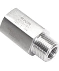 DERPIPE air check valve, stainless steel, 1/2 in NPT female x male, hex body