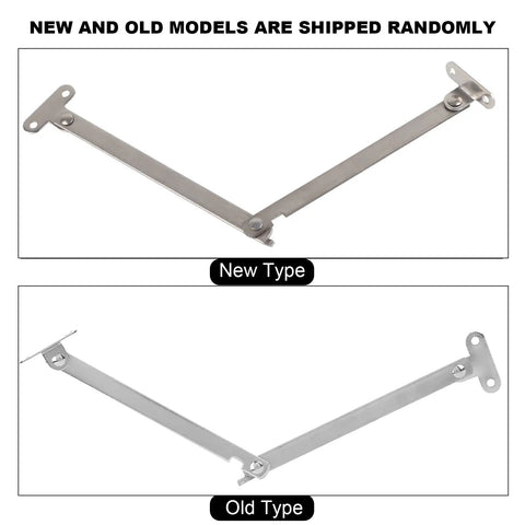 Stainless Steel Rustproof Support Hinges Set Of 5 For Doors Closets And Cabinets Built Tough With Included Rivets; new and old types shown