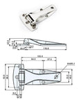 Door T Strap Hinge for cabinets, furniture, and gates zinc alloy tee hinge replacement DIY no fuss install silver with dimensions