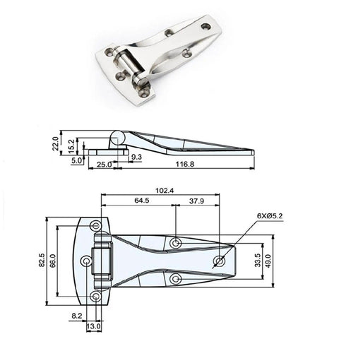 Door T Strap Hinge for cabinets, furniture, and gates zinc alloy tee hinge replacement DIY no fuss install silver with dimensions