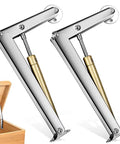 2 Pack Soft Close Box Hinges With 100N Gas Struts for heavy wooden boxes, shown with a toy box, slow closing mechanism