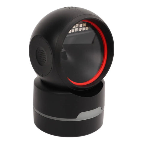 Black adjustable Hands Free USB Barcode Scanner For Retail And Supermarkets, Fast 1D 2D QR Reading, Plug And Play Desktop Reader