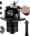 Heavy Duty Automatic Electric Knock Box For Espresso With Big Capacity Shock Absorbent Build demonstrating easy use with portafilter.