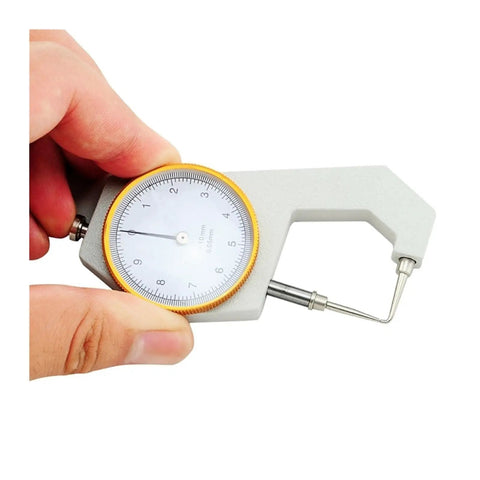 All Purpose Thickness Gauge For Flat Sheets From 0 To 10mm High Precision Hand Tool close-up in use