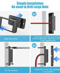 Installation guide for Slick 2 Pack 12V USB Outlet With Voltmeter And Four Fast Charging Ports PD 36W QC 18W Surface Mount Charger Socket.