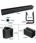Universal Windshield Sash Clips Kit No Hassle Easy Install Windshield Clip For Golf And Other Cars Women Friendly Car Window Trim Parts Durable PP Material Weatherproof Long Lasting Universal Fit, 12-inch black PP parts