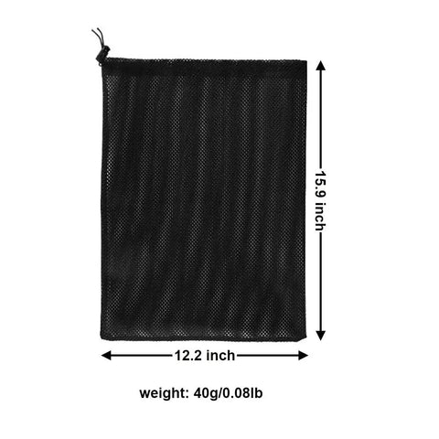 Pond Pump Mesh Bags 2 Pack For Pond Biofilters And Aquarium Filtration, 12.2 x 15.9 Inches Drawstring Barrier Bags Black