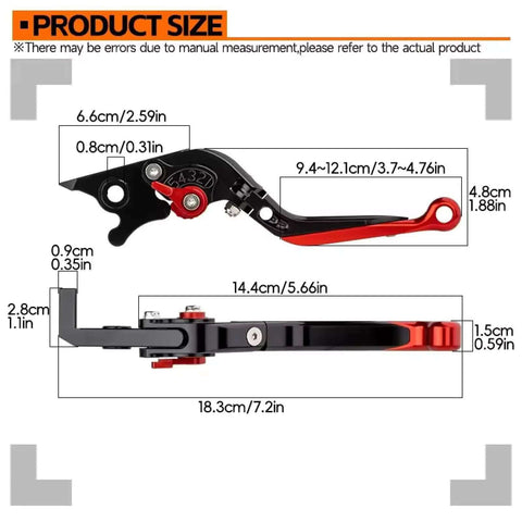 Top Notch Cnc Motorcycle Brake And Clutch Lever Kit For Yamaha Fazer 700 Fzx700 With Grips Handlebar Controls Installed Ready To Ride Smooth And Safe Today. Size 18.3cm lever