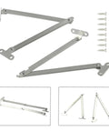 Two Pack Stainless Steel Cabinet Door Lift Up Stay Hinges For Cupboards And Furniture Built Tough Durable Supports