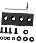 Track Connecting Brace Metal Joint Plate Set For Barn Doors Easy Installation Bracket Connector Kit components close-up