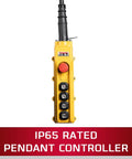 Heavy Duty Electric Chain Hoist With Slick Two Speed Trolley One Ton Capacity And Ten Foot Lift Range Rock Solid Safety Brakes Pendant Controller