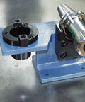 Universal CNC Tightening Fixture For CAT BT50 Collet Chucks, Beefy Yet Precise Heavy Duty Steel, Vertical Or Horizontal Mount, Easy Bench Install, Machinist Favorite For Rock Solid Grip Tension, Veteran Owned. Steel fixture with CAT BT50 chuck