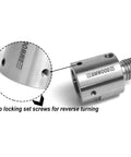 Hella Sturdy Wood Turning Lathe Adapter Converts 1 1/4 Inch Female To 1 Inch Male Thread With Smooth Headstock Spindle Reducer and two locking set screws.