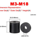 Heavy Duty No Nonsense Sound Dampening Foot Pad For AC Units, Thickened Rubber Foam Sandwich Cushion with dimensions labeled