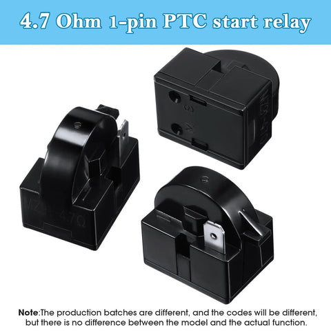 QP2-4.7 PTC Starter Relay 1 Pin Refrigerator Start Relay With 6750C-0005P Overload Protector For LG Refrigerator Compressor