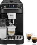 Hella Smooth Automatic Bean To Cup Coffee Maker Featuring One Touch Auto Milk Frother And 13 Custom Grind Settings. Dual espresso shots.